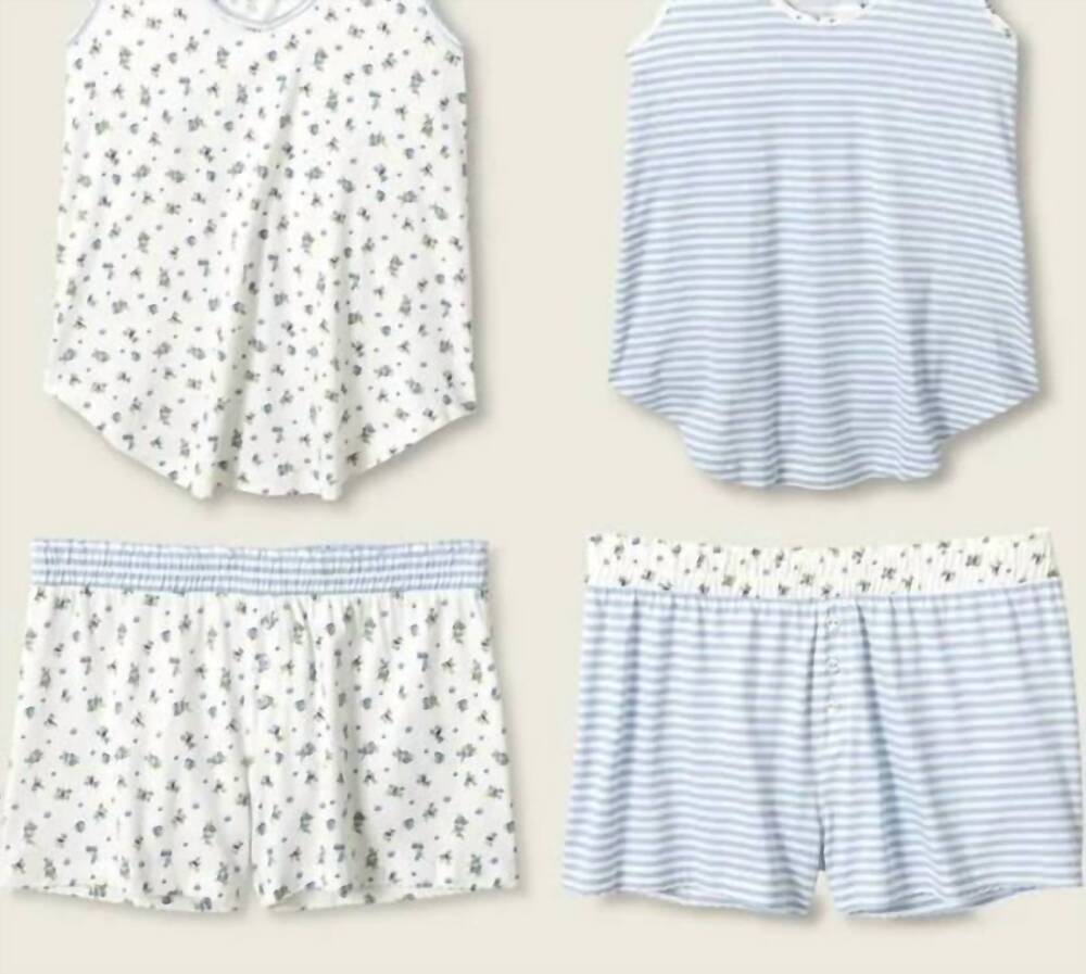 NEW PJ SALVAGE women's dream mix and match set in blue